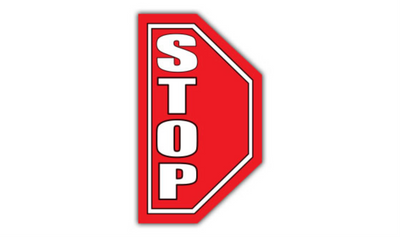34" x 60" HALF SIGNS - Half Sign - Stop (Right) - DSV-SIGN 2040 #0604RIGHT -UEN