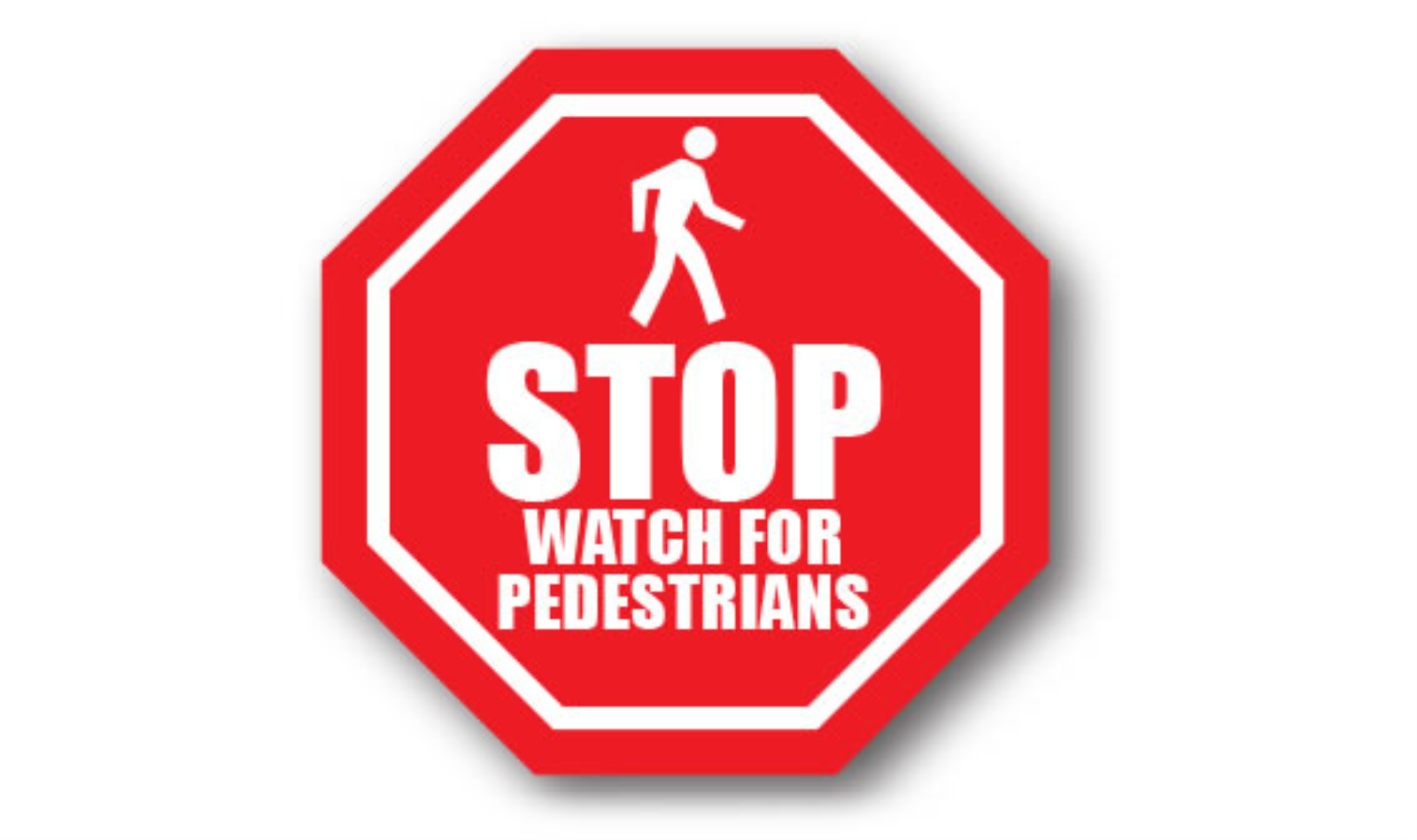 17" OCTAGON SIGNS -  Octagon Sign - Stop Watch for Pedestrians - DSV-SIGN 289 #4006 -UEN