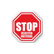 30" OCTAGON SIGNS -  Octagon Sign - Stop Rejected Materials - DSV-SIGN 900 #0941 -UEN
