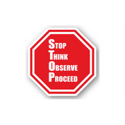 32" OCTAGON SIGNS -  Octagon Sign - Stop Think Observe Proceed - LS-SIGN 1024 #0024 -UEN