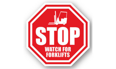 17" OCTAGON SIGNS - Octagon Sign - Stop Watch for Forklifts - DSV-SIGN 289 #4005 -UEN