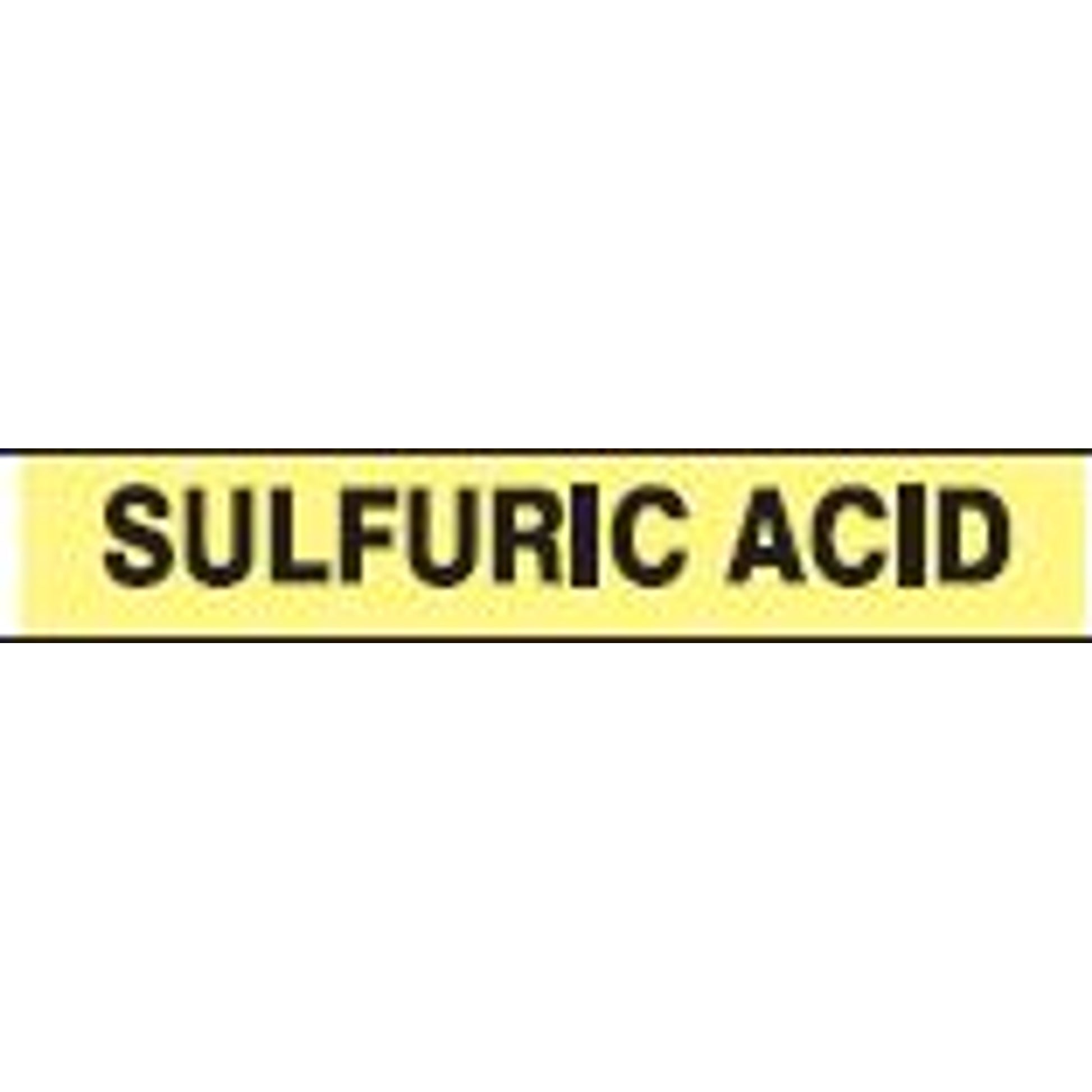 SULFURIC ACID PERFORATED ROLL PIPE MARKER - SULFURIC ACID PERFORATED ROLL PIPE MARKER, 1”X18Y, Adhesive Vinyl