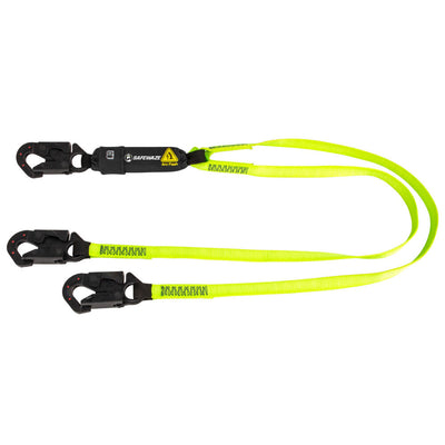 Safewaze Arc Flash 6' Energy Absorbing Lanyard: Dual Leg, Dielectric Snap Hooks - SW561-AF-DE