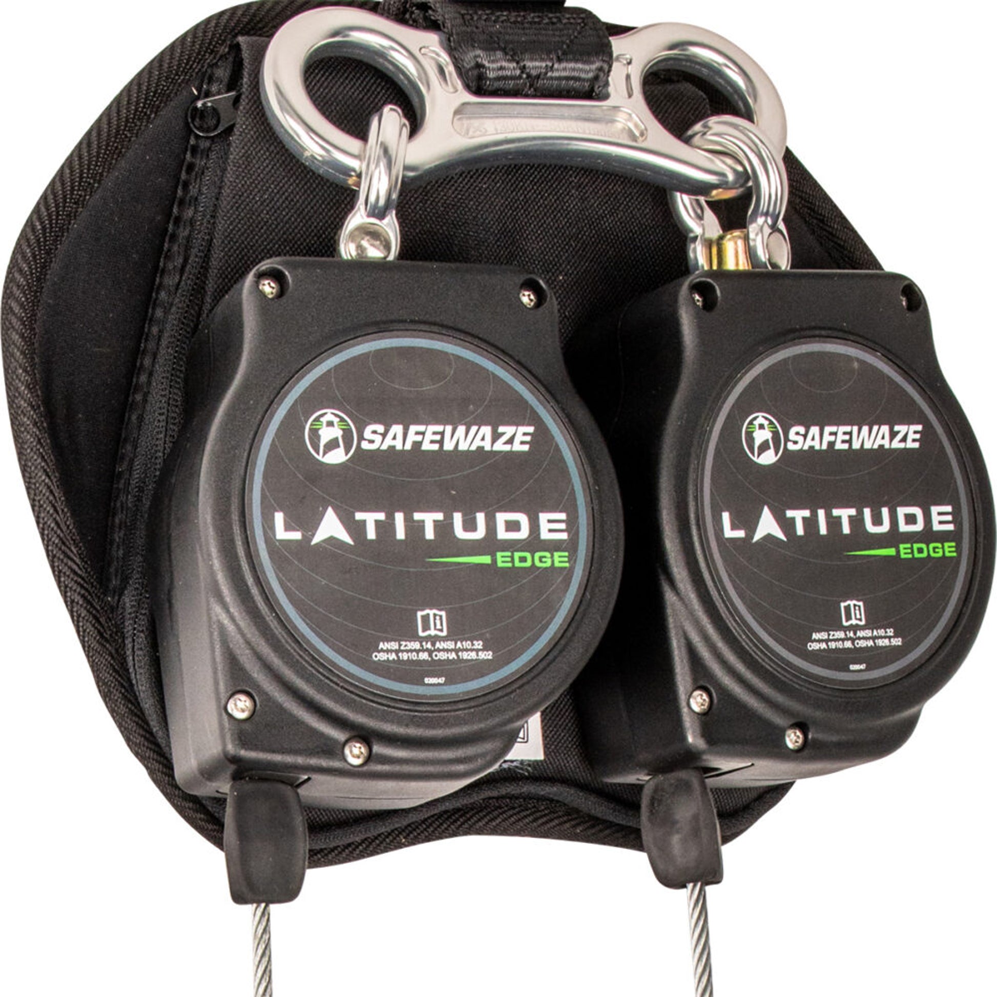 Safewaze Latitude Edge 11' Dual Cable SRL: Alu Rebar Hook - SW8008-11LE-RBHALUDL