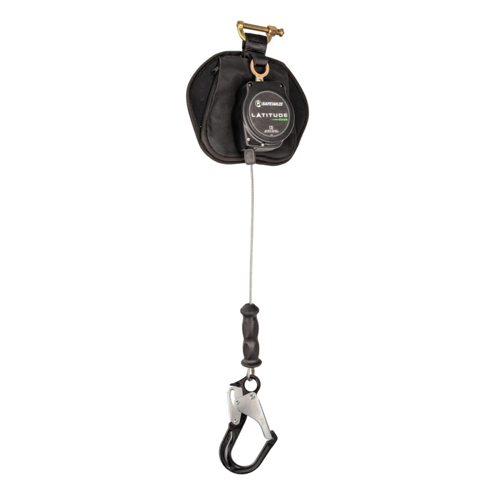 Safewaze Latitude Edge 11' Single Cable SRL: Alu Rebar Hook - SW8008-11LE-RBHALU