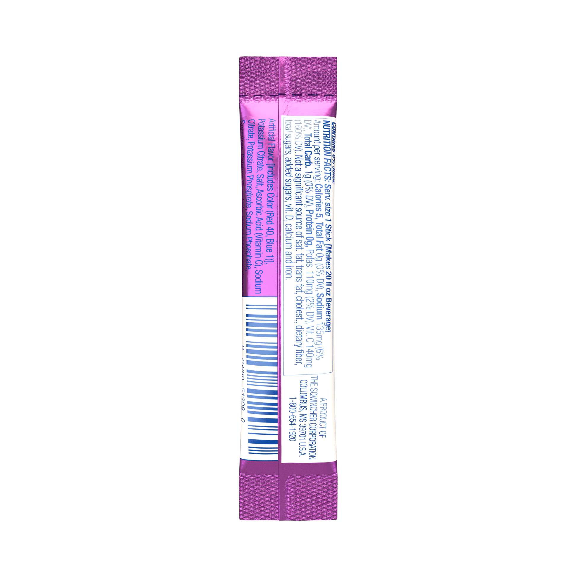 Sqwincher Qwik Stik Zero Sugar Free Single Serve 20 oz Yield Packs - Grape - 50/Bag - 159060107
