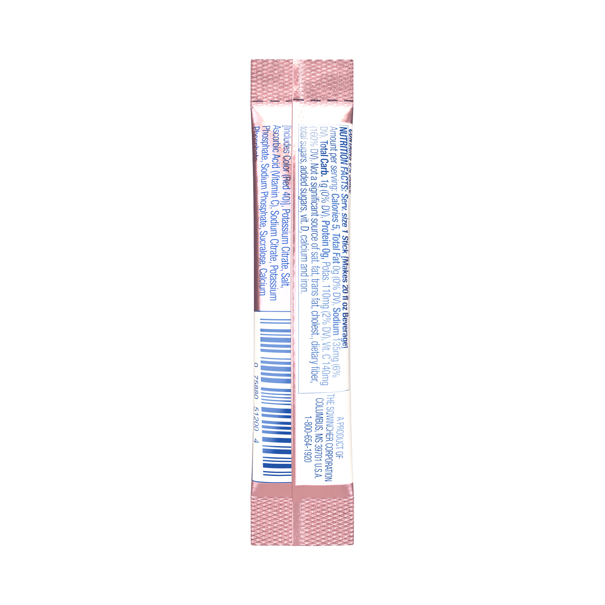 Sqwincher Qwik Stik Zero Sugar Free Single Serve 20 oz Yield Packs - Strawberry Lemonade - 50/Bag - 159060099