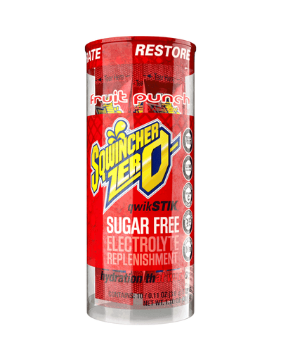 Sqwincher Qwik Stik Zero Sugar Free Single Serve 20 oz Yield Tubes- Assorted Flavors- 10/tube - 159060119