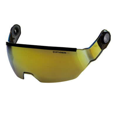 Studson SHK-1 Half Shield Anti-Fog/Scratch w/Mechanism ANSI Z87.1 - Light Grey/Gold Mirror VLT: 13%