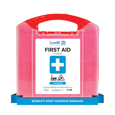 AERO SUREFILL 50 ANSI 2021 A+ First Aid Kit - Retail Plastic Case - SF50ANR