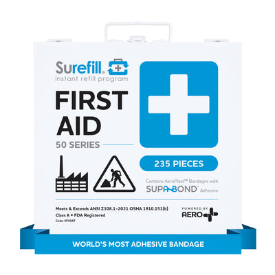AERO SUREFILL 50 ANSI 2021 A+ First Aid Kit - Metal Case - SF50AT