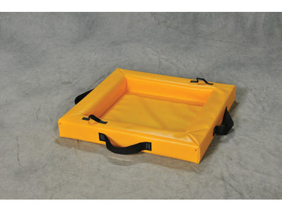 Justrite Quik-Deploy SpillNEST - 3'x3'x4" - 22.5 Gallon Capacity - Yellow - T8004
