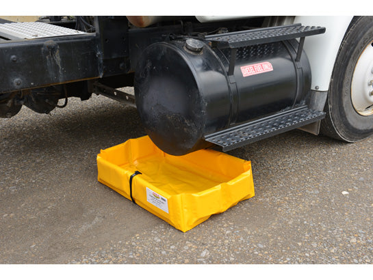 Eagle Quik-Deploy Folding SpillNEST - 2'x3'x6" - 22 Gallon Capacity - Yellow - T8002FS
