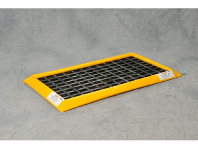 Justrite SpillNEST - 2 Drum - Includes Grate - Yellow - T8102G
