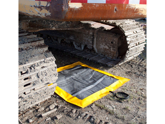 Eagle SpillNEST XT Off-Road Drip Pad with Grommets - 3'x3' - 4 Gallon Spill Capacity - Yellow - T8360