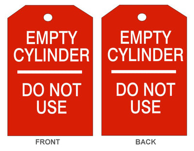 EMPTY CYLINDER DOUBLE SIDED TAGS