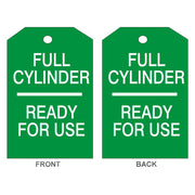FULL CYLINDER READY FOR USE TAG - FULL CYLINDER READY FOR USE TAG, 6.125X3, Tagboard