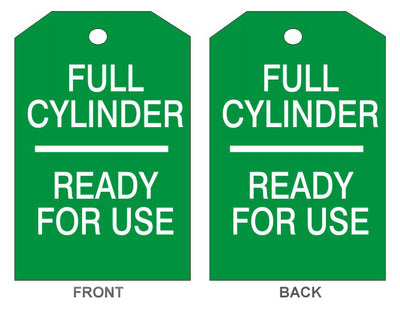 FULL CYLINDER READY FOR USE TAG