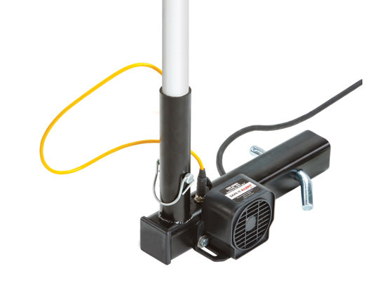 Warning Whip Telescoping Pole Hitch Mount - Lighted - 24" Power Cord W/ 7-Way Plug - Backup Alarm - TP7015PC-BU