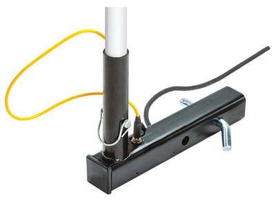 Warning Whip Telescoping Pole Hitch Mount - Lighted - 24" Power Cord W/ 7-Way Plug - TP7015-PC