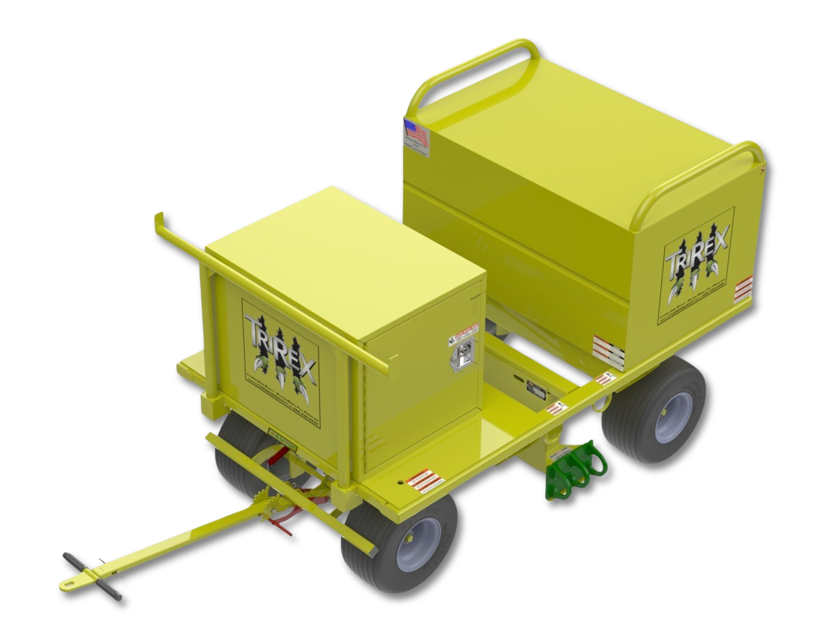 Leading Edge Safety TriRex Mobile Fall Protection Cart w/ Single 20 cu ft & 10 cu ft Job Box - TR-000-02-20-ASM