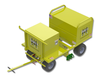 Leading Edge Safety TriRex Mobile Fall Protection Cart w/ Single 20 cu ft & 10 cu ft Job Box - TR-000-02-20-ASM