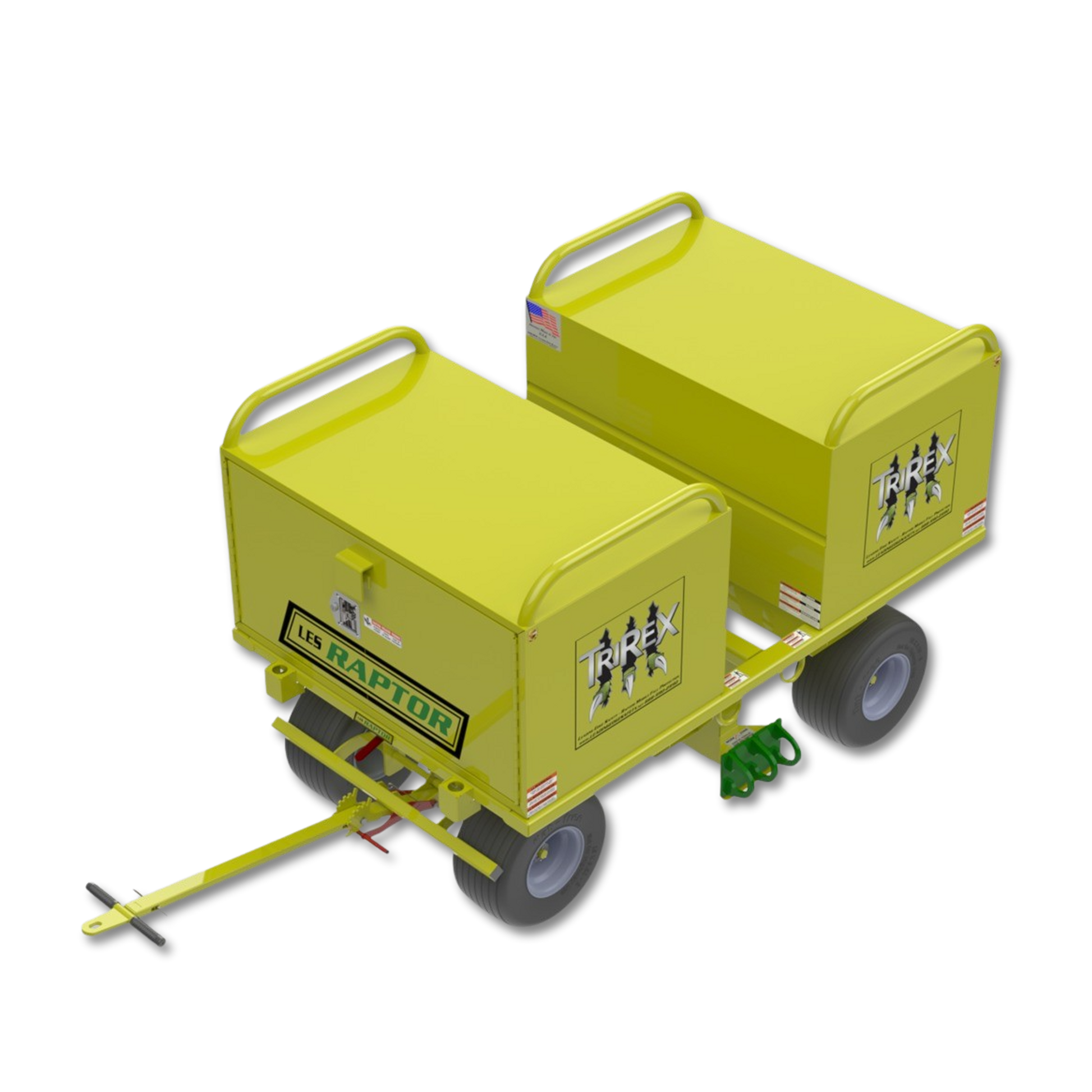 Leading Edge Safety TriRex Mobile Fall Protection Cart w/ Dual 20 cu ft Job Boxes - TR-000-03-20-ASM
