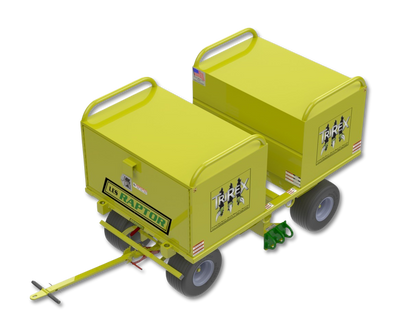 Leading Edge Safety TriRex Mobile Fall Protection Cart w/ Dual 20 cu ft Job Boxes - TR-000-03-20-ASM