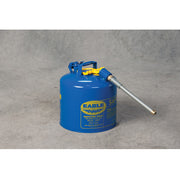 Eagle Type II Steel Safety Can for Kerosene - 5 Gallon - 5/8" Metal Hose - Blue - U251SX5B