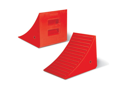 Wheel Chock - General Purpose - Urethane - 17" X 14" X 14" - 46"-65" Tire - 70 Ton Load - 25 Lb - Orange - UC1210