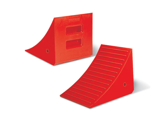 Wheel Chock - General Purpose - Urethane - 17" X 14" X 14" - 46"-65" Tire - 70 Ton Load - 25 Lb - Orange - UC1210