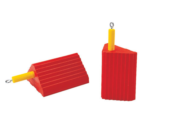 Wheel Chock - General Purpose - Urethane - 10" X 8.5" X 5" - 27"-32" Tire - 30K Lb Load - 4.5 Lb - Orange - UC1400-4.5