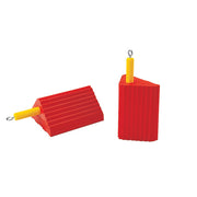 Wheel Chock - General Purpose - Urethane - 10" X 8.5" X 5" - 27"-32" Tire - 60K Lb Load - 6 Lb - Orange - UC1400-6