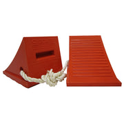 Wheel Chock - Gen Purpose - Urethane - 11.25"X8"X8.25" - 27"-35" Tire - 40K Lb Load - 3.5 Lb - Roped Pair - UC1600-P