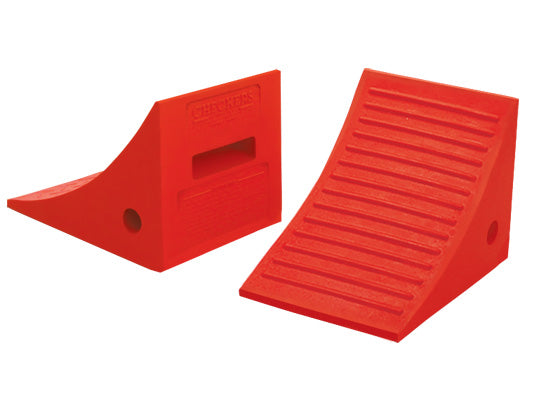 Wheel Chock - Gen Purpose - Urethane - 11.25" X 8" X 8.25" - 27"-35" Tire - 40K Lb Load - 3.5 Lb - Orange - UC1600
