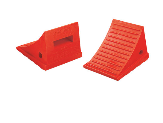 Wheel Chock - General Purpose - Urethane - 8.5" X 7.5" X 6.25" - 27"-35" Tire - 30K Lb Load - 2 Lb - Orange - UC1700