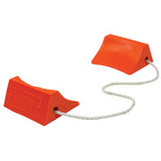 Wheel Chock - Aviation - 5.5" X 4.5" X 2.5" - Small Aircraft - Roped Pair - Orange - UC200-S