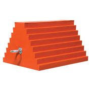 Wheel Chock - General Purpose - Urethane - 10" X 8" X 6" - 20K Lb Load - 2.86 Lb - Eyebolt - Orange - UCTS003