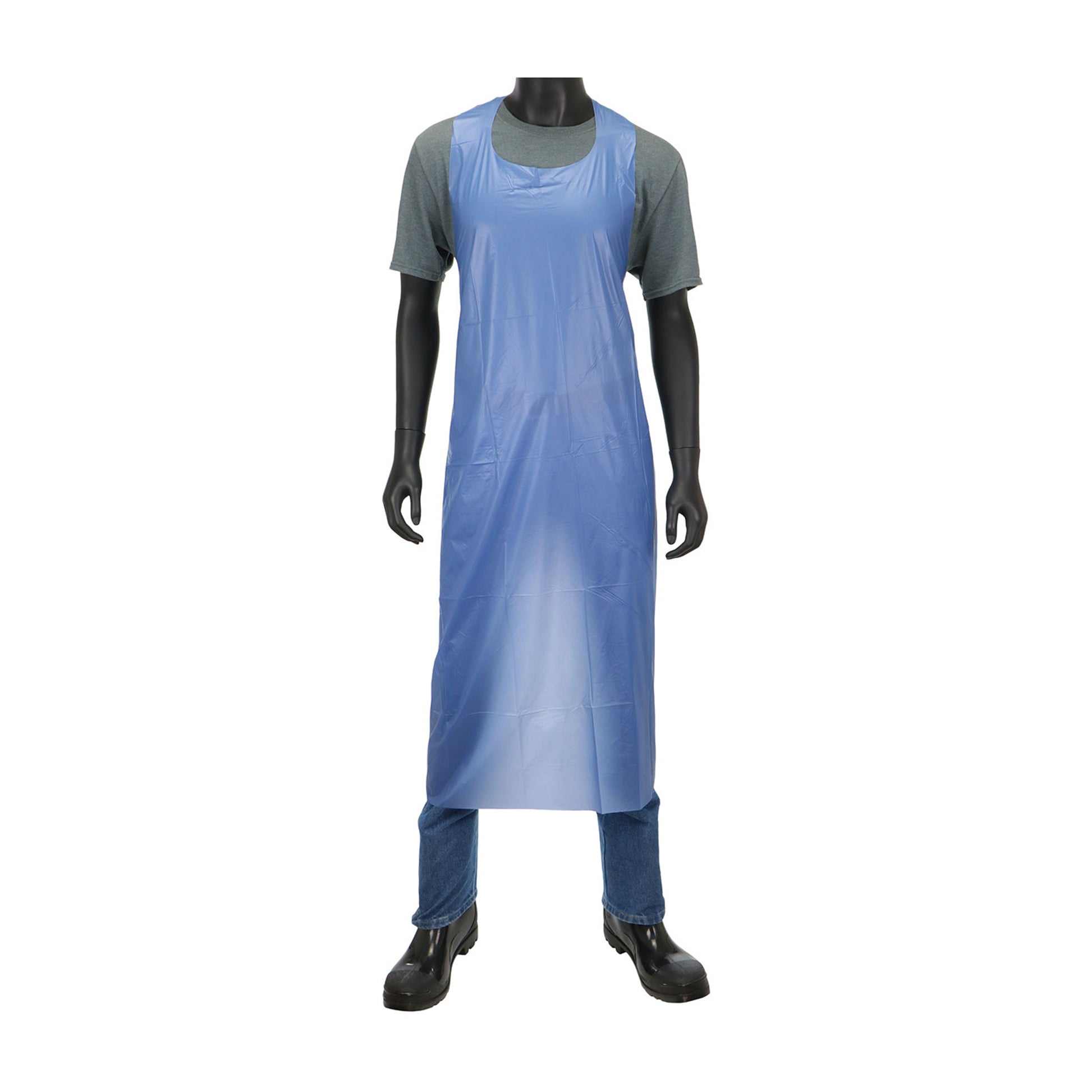 PIP Aprons Blue Vinyl Apron - 4 mil - - 1/DZ - 393-WCUE4B-45