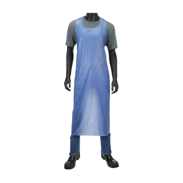 PIP Aprons Blue Vinyl Apron - 4 mil - 1/DZ - 393-WCUE4B-45