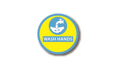 24" CIRCLE SIGNS - Circle Sign "Wash Hands" - LS-SIGN 576 #0755 -UEN