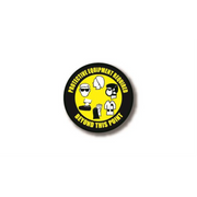 17" CIRCLE SIGNS -  Circle Sign - Protective Equipment Required Beyond This Point - LS-SIGN 289 #6073 -UEN