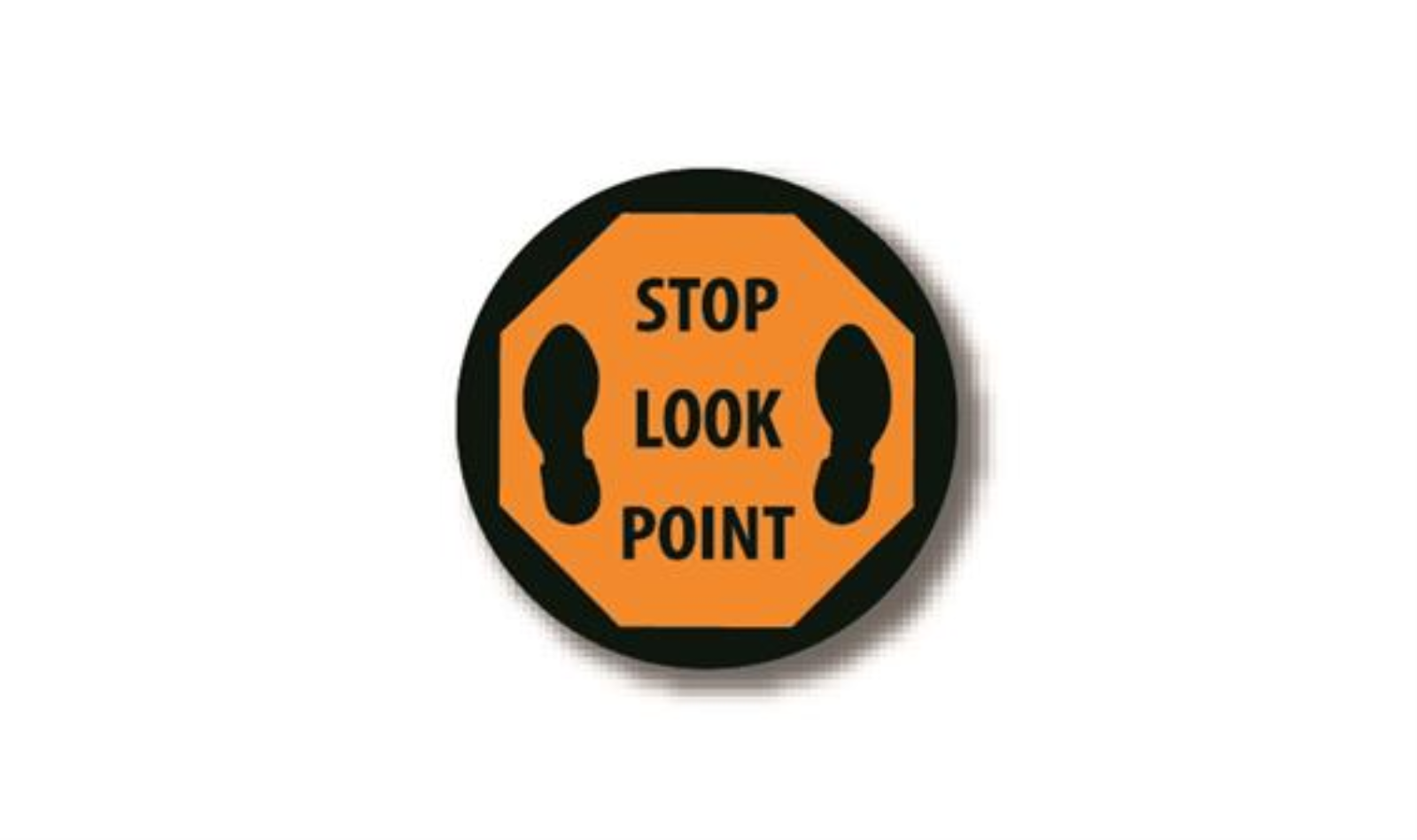 24" CIRCLE SIGNS -  Circle Sign - Stop Look Point - LS-SIGN 576 #1786 -UEN