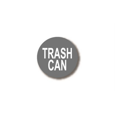 16" CIRCLE SIGNS -  Circle Sign - Trash Can - DSV-SIGN 256 #1862 -UEN