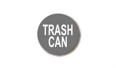 17" CIRCLE SIGNS - Circle Sign - Trash Can - LS-SIGN 289 #6092 -UEN
