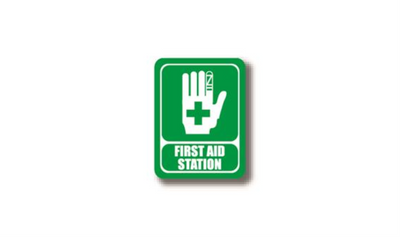 24" x 18" RECTANGLE SIGNS - Rectangle Sign - FIRST AID STATION - DSV-SIGN 432 #2304 -UEN