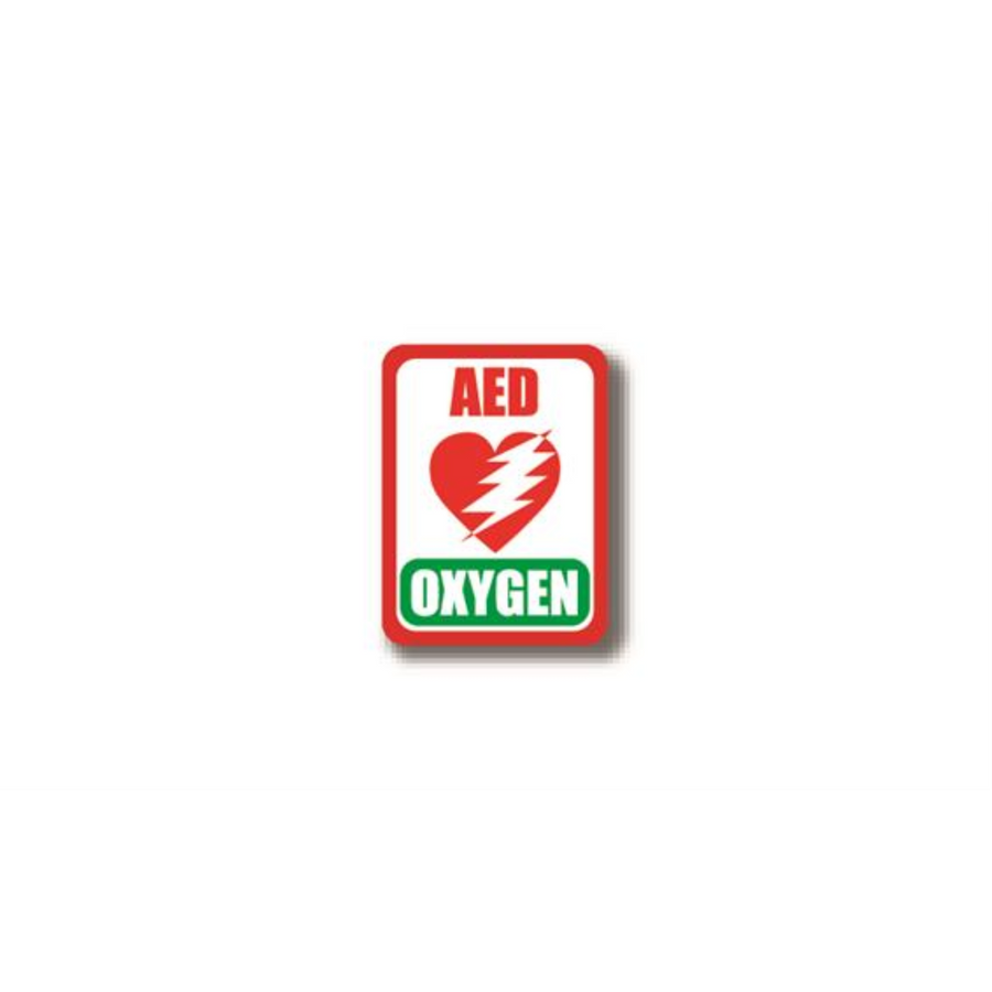 30" x 21" RECTANGLE SIGNS -  Rectangle Sign - AED OXYGEN - LS-SIGN 630 #2311 -UEN