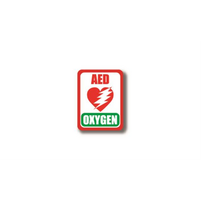 36" x 27" RECTANGLE SIGNS - Rectangle Sign - AED OXYGEN - DSV-SIGN 972 #2312 -UEN