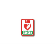 50" x 32" RECTANGLE SIGNS -  Rectangle Sign - AED OXYGEN - LS-SIGN 1600 #2313 -UEN