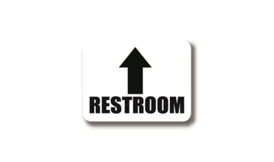 36" x 27" RECTANGLE SIGNS - Rectangle Sign - Restroom(Arrow) - DSV-SIGN 972 #2348 -UEN